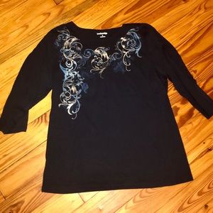 3/$20 Navy 3/4 sleeve tee